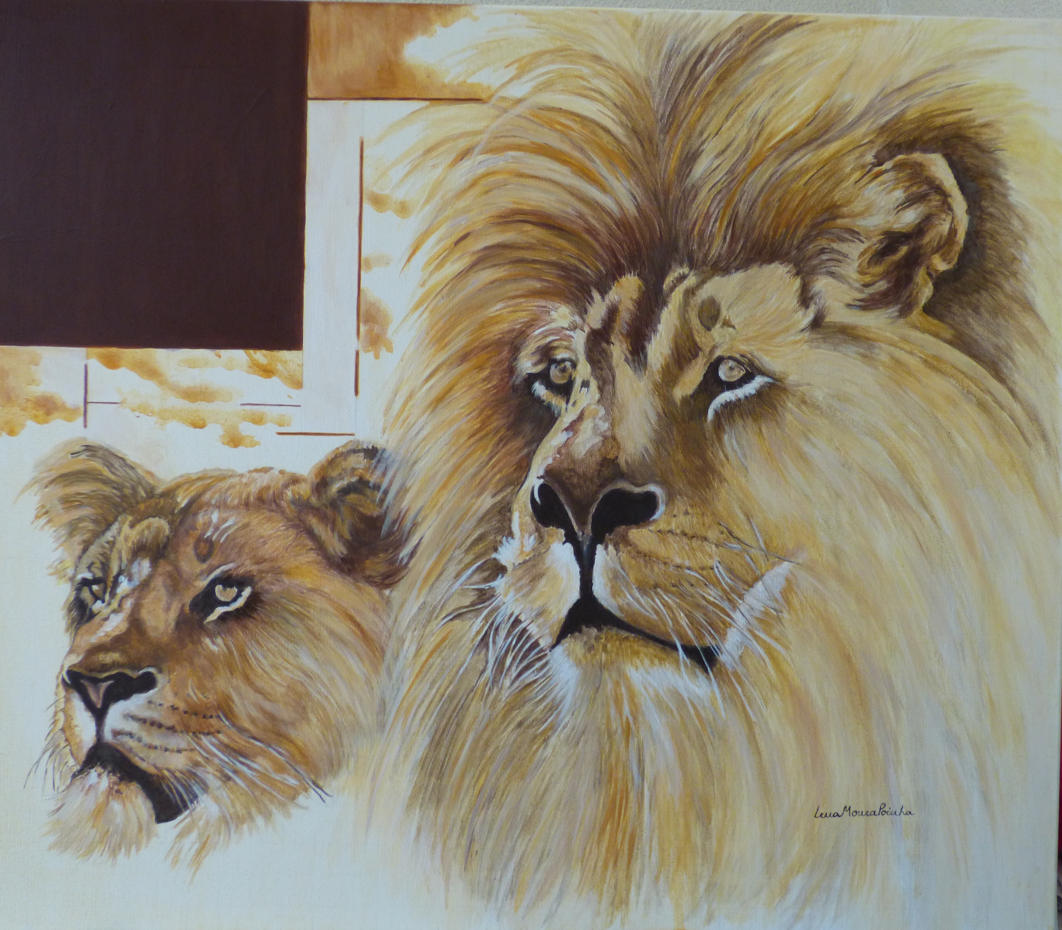 Casal De Leoes 60x70cms