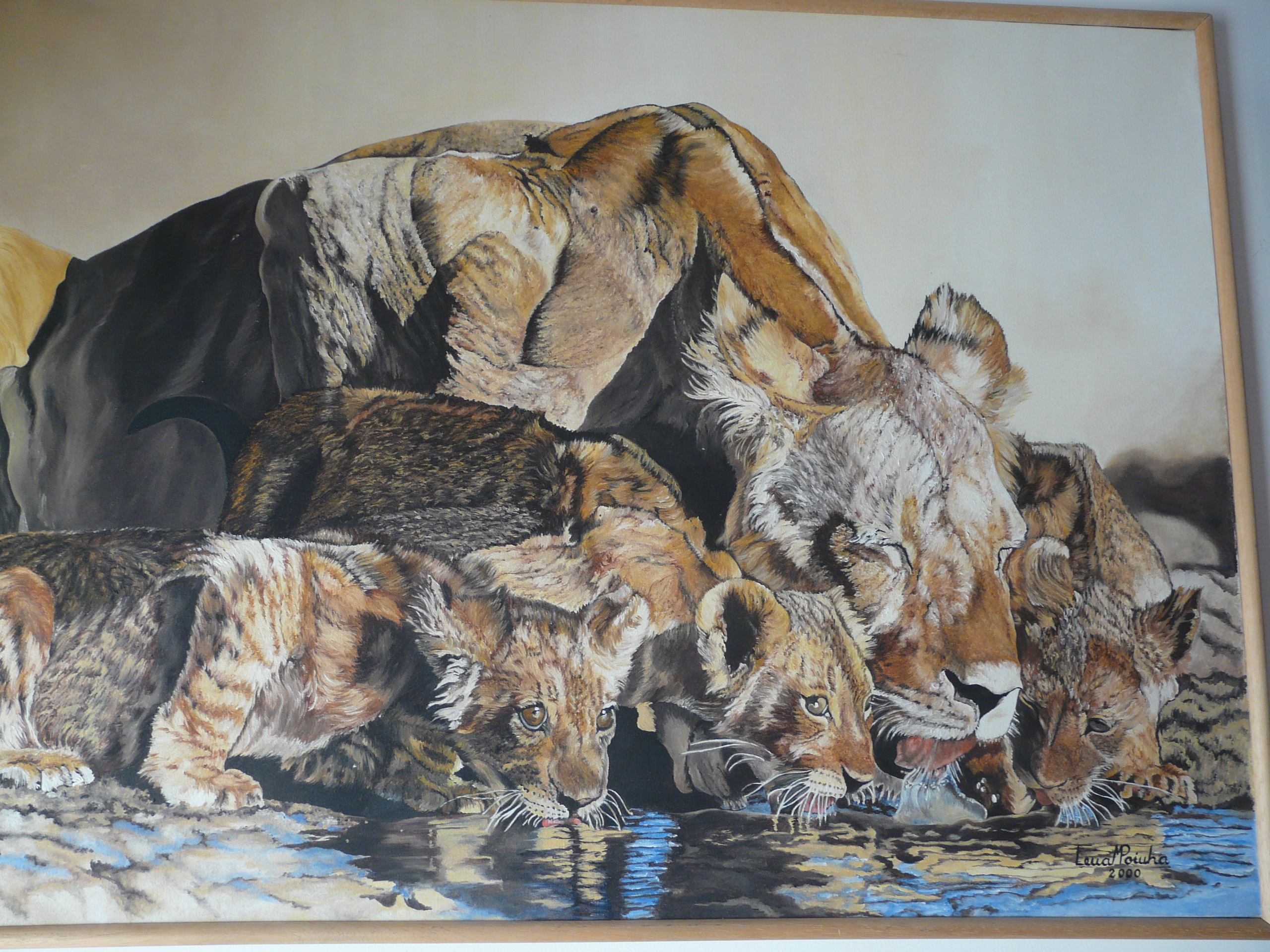 Mother And Cubs 60x90cms