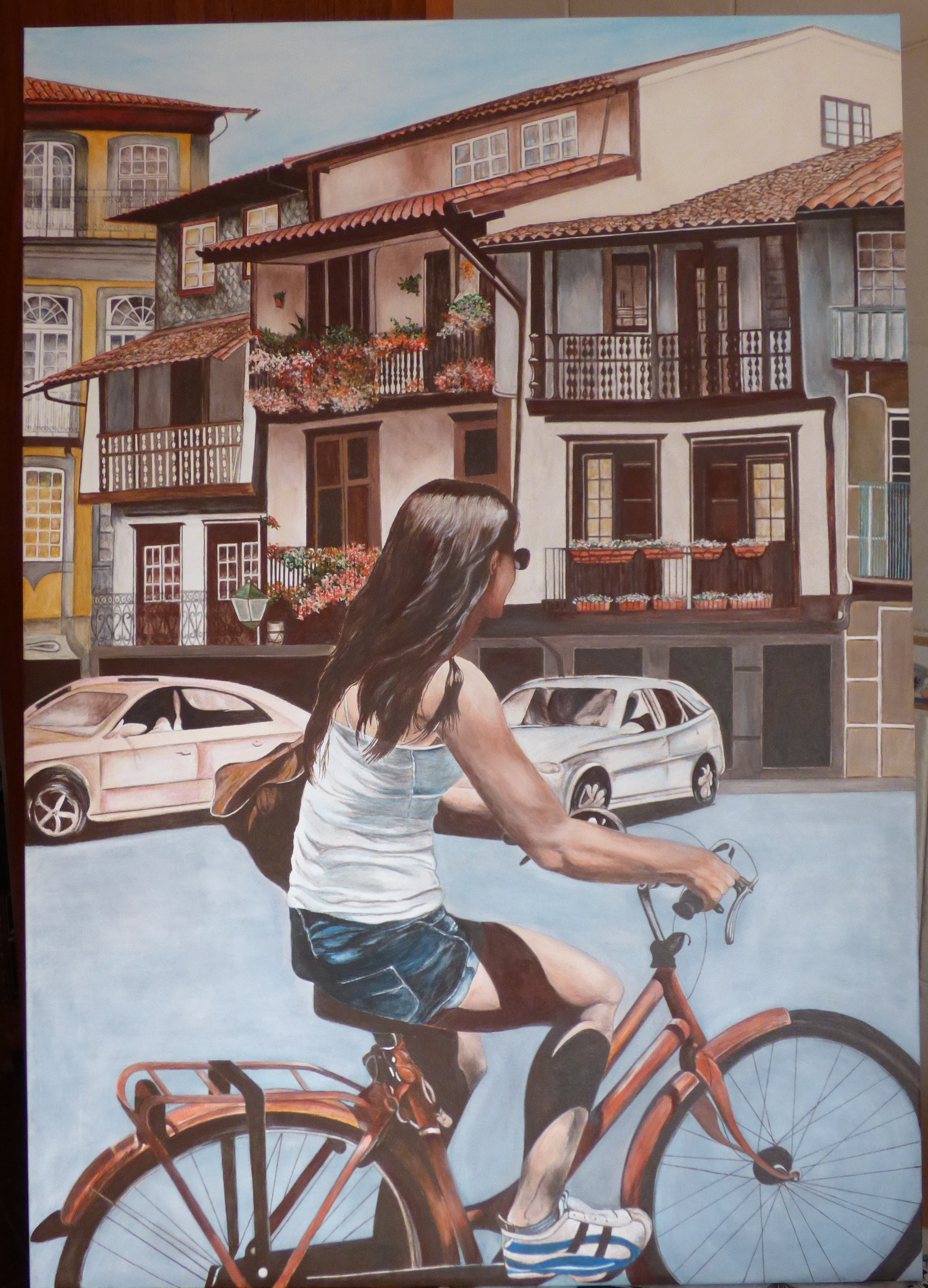 Pedalando Em Guimaraes 70X100cms
